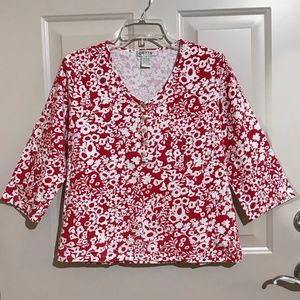 ORVIS 3/4 Sleeve Knit Top